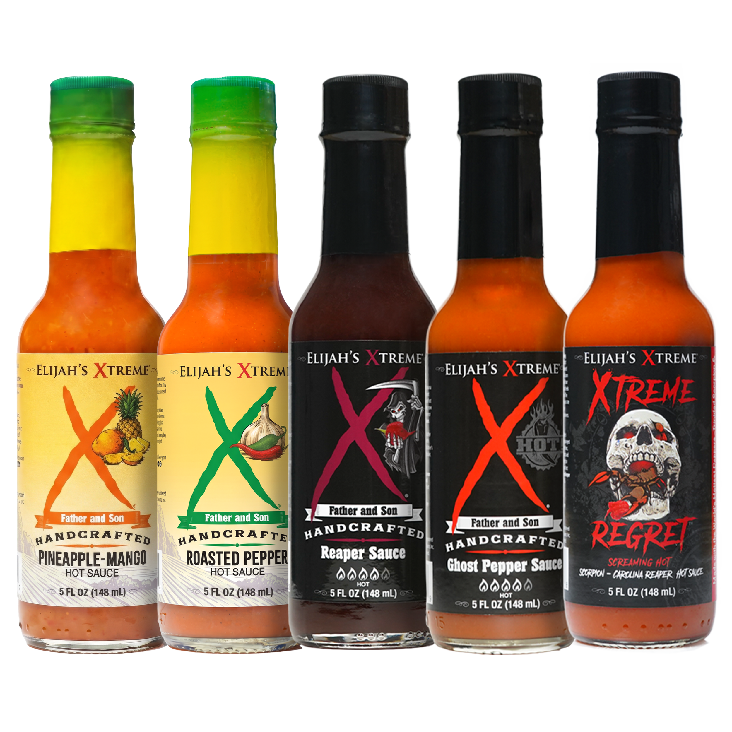 Hot Sauce Variety Pack | 5 Bottles, Mild to Xtreme