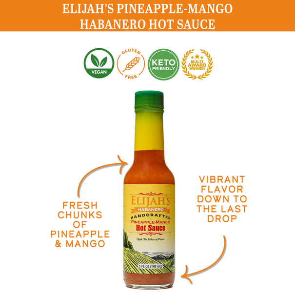 Pineapple Mango Habanero Hot Sauce (12 pk Case) Hot Sauce Elijah's Xtreme