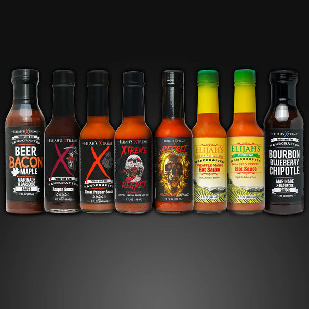 The Entire Sauce Collection Hot Sauce Elijah's Xtreme