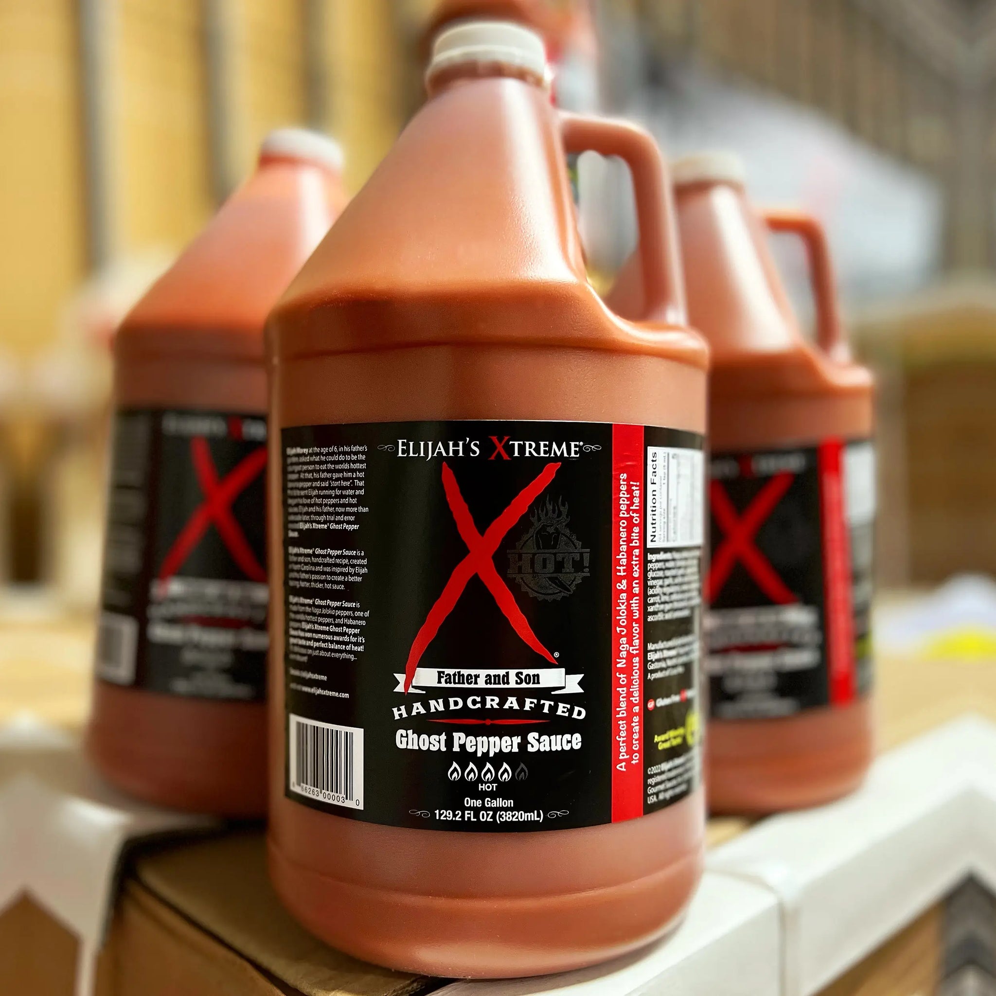 Ghost Pepper Hot Sauce Gallon (128oz) Hot Sauce Elijah's Xtreme