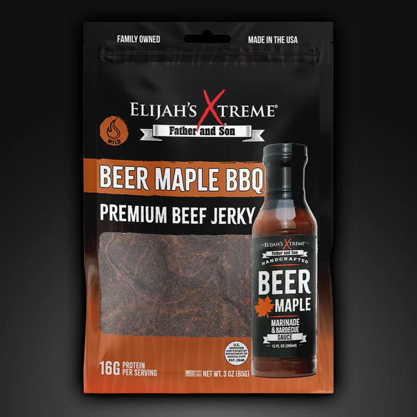 Beer Maple BBQ Beef Jerky Beef Jerky Elijah's Xtreme