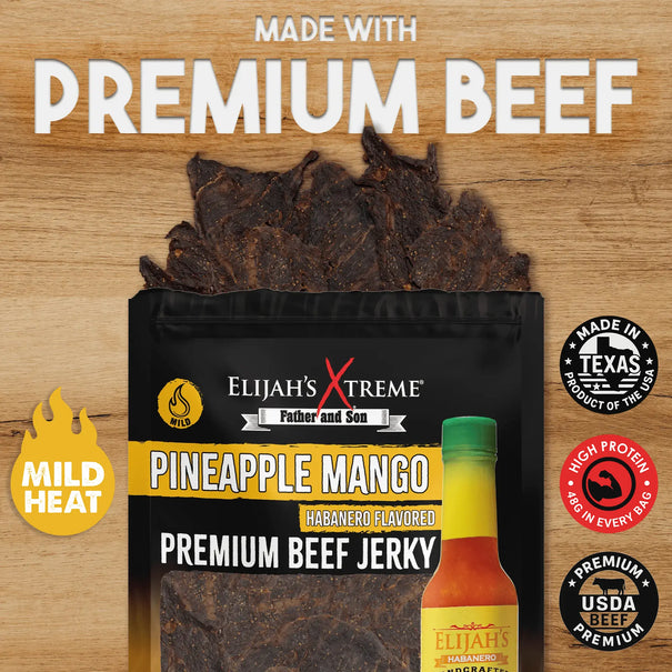 Pineapple-Mango Habanero Beef Jerky Beef Jerky Elijah's Xtreme