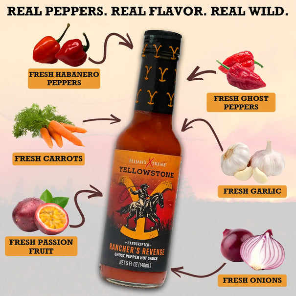 Ranchers Revenge (Ghost Pepper) Hot Sauce Elijah's Xtreme