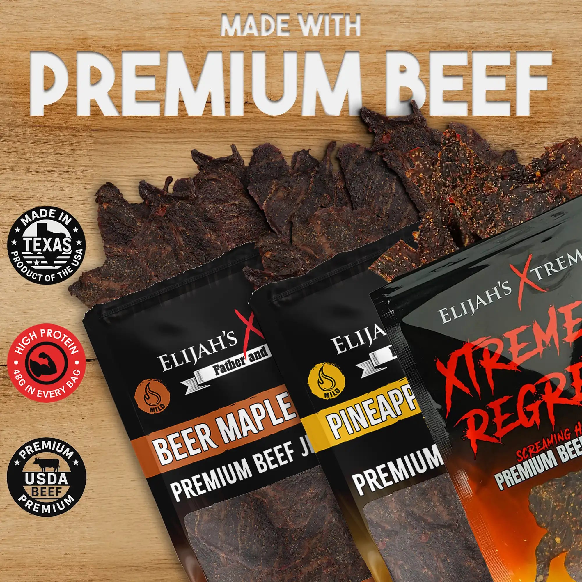 Beef Jerky Trio Pack Beef Jerky Elijah's Xtreme