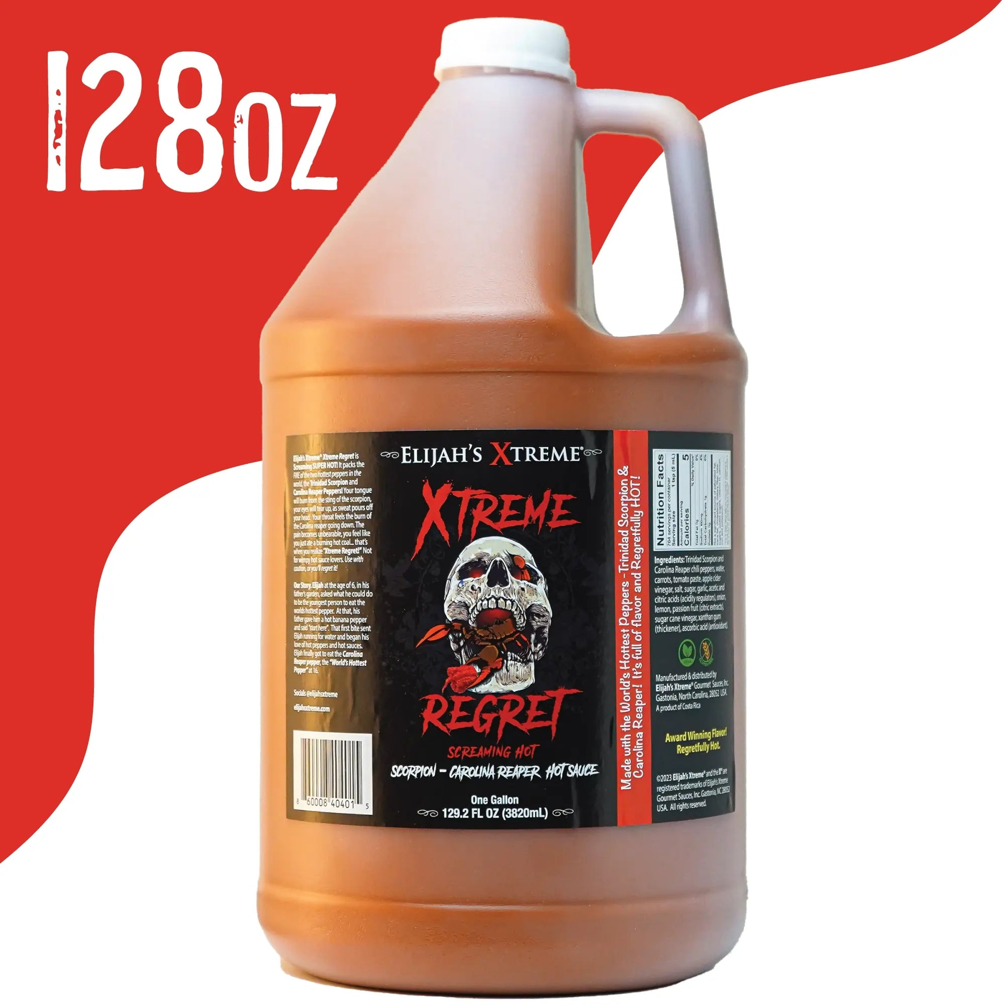 Xtreme Regret Hot Sauce Gallon (128oz) Hot Sauce Elijah's Xtreme