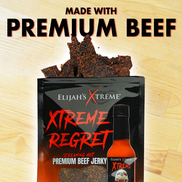 Xtreme Regret Spicy Beef Jerky - 6 bags (1lb) Beef Jerky Elijah's Xtreme