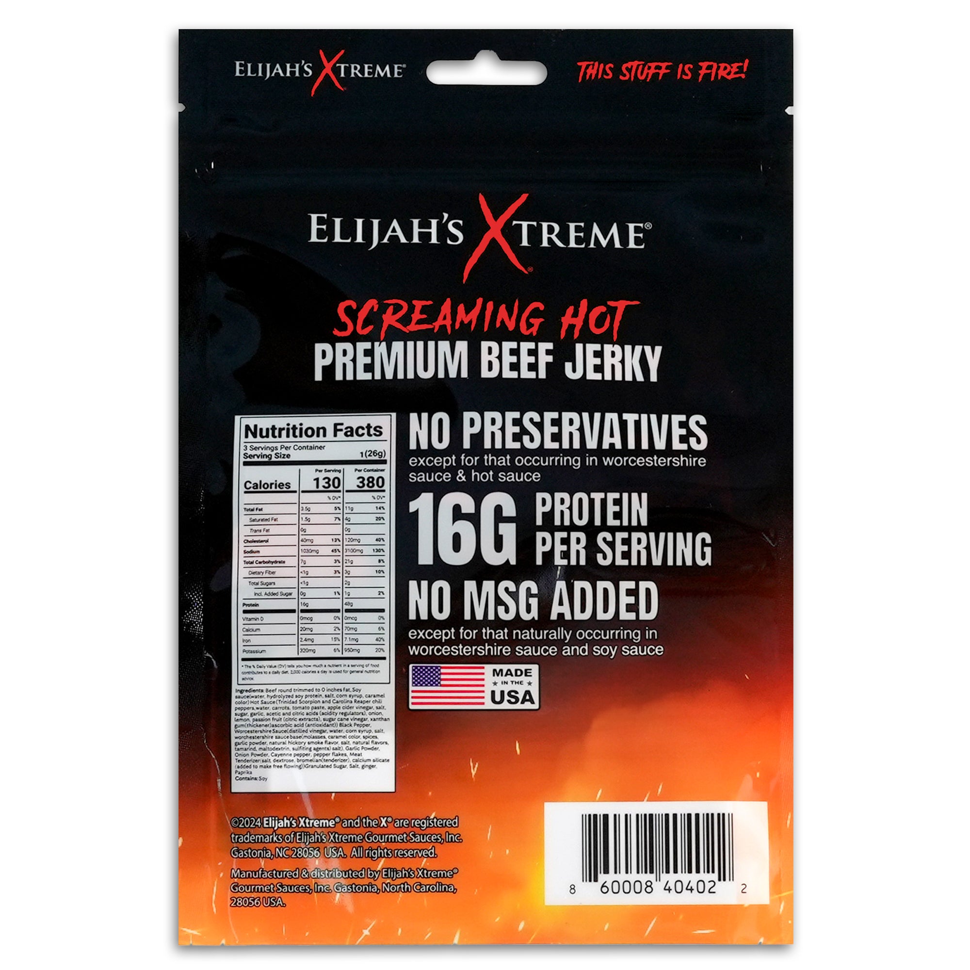 Elijah’s Xtreme Beef Jerky Bulk Trio - 6 bags of Each Flavor, 18 bags total (3lbs) Beef Jerky Elijah's Xtreme