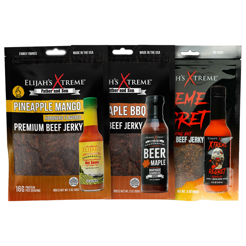 Beef Jerky Trio Pack Beef Jerky Elijah's Xtreme