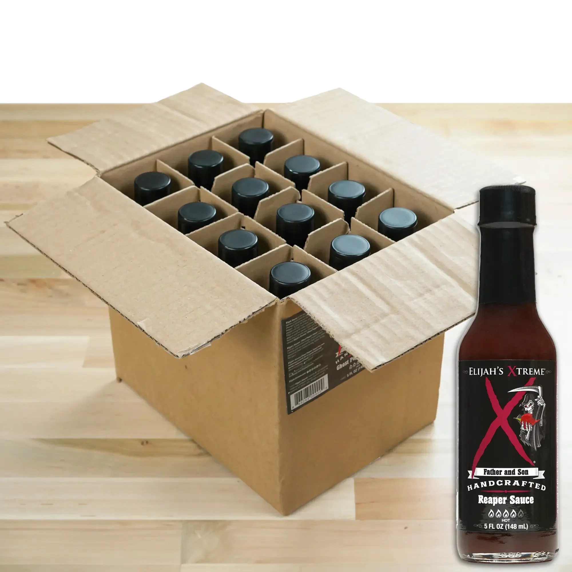 Carolina Reaper Hot Sauce 12-Pack | 15x Award Bulk Case – Elijah's