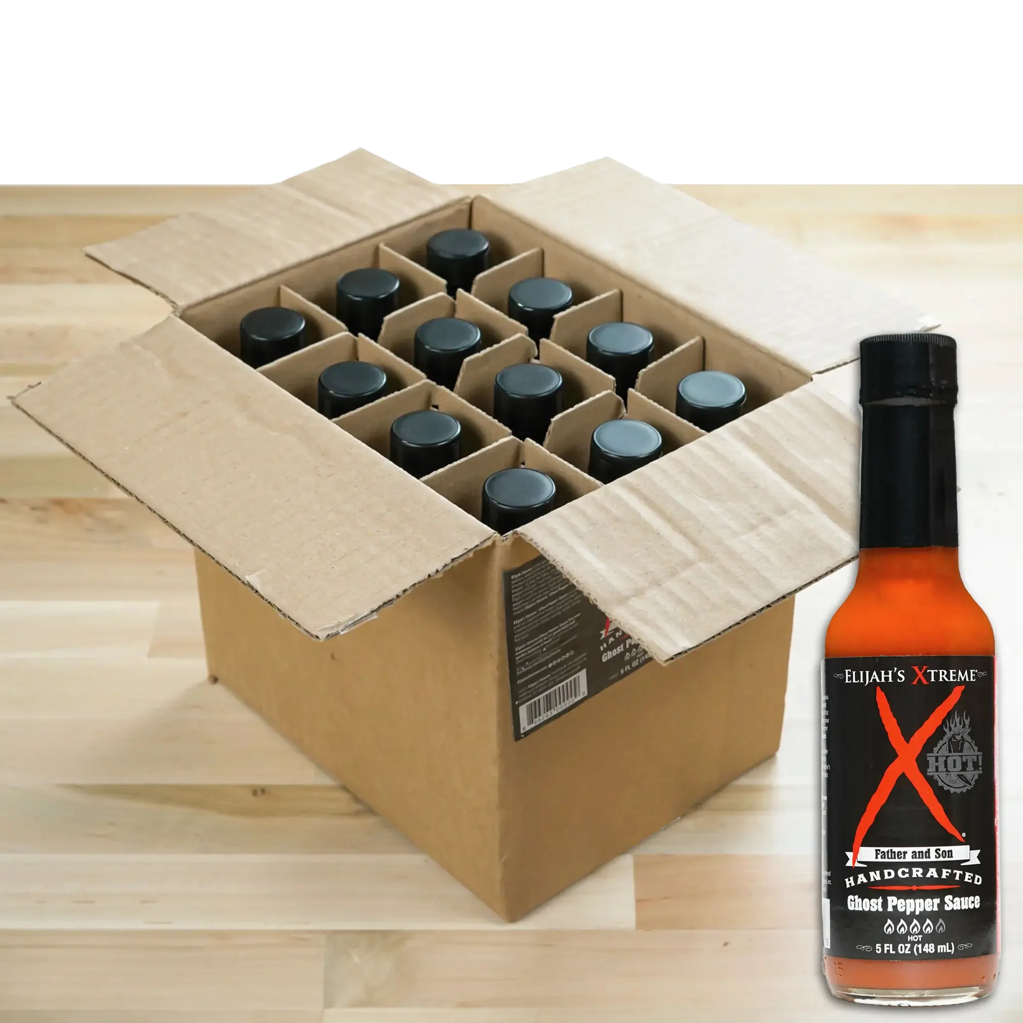 Ghost Pepper Hot Sauce 12-Pack | Bulk Case, 9x Award Winner