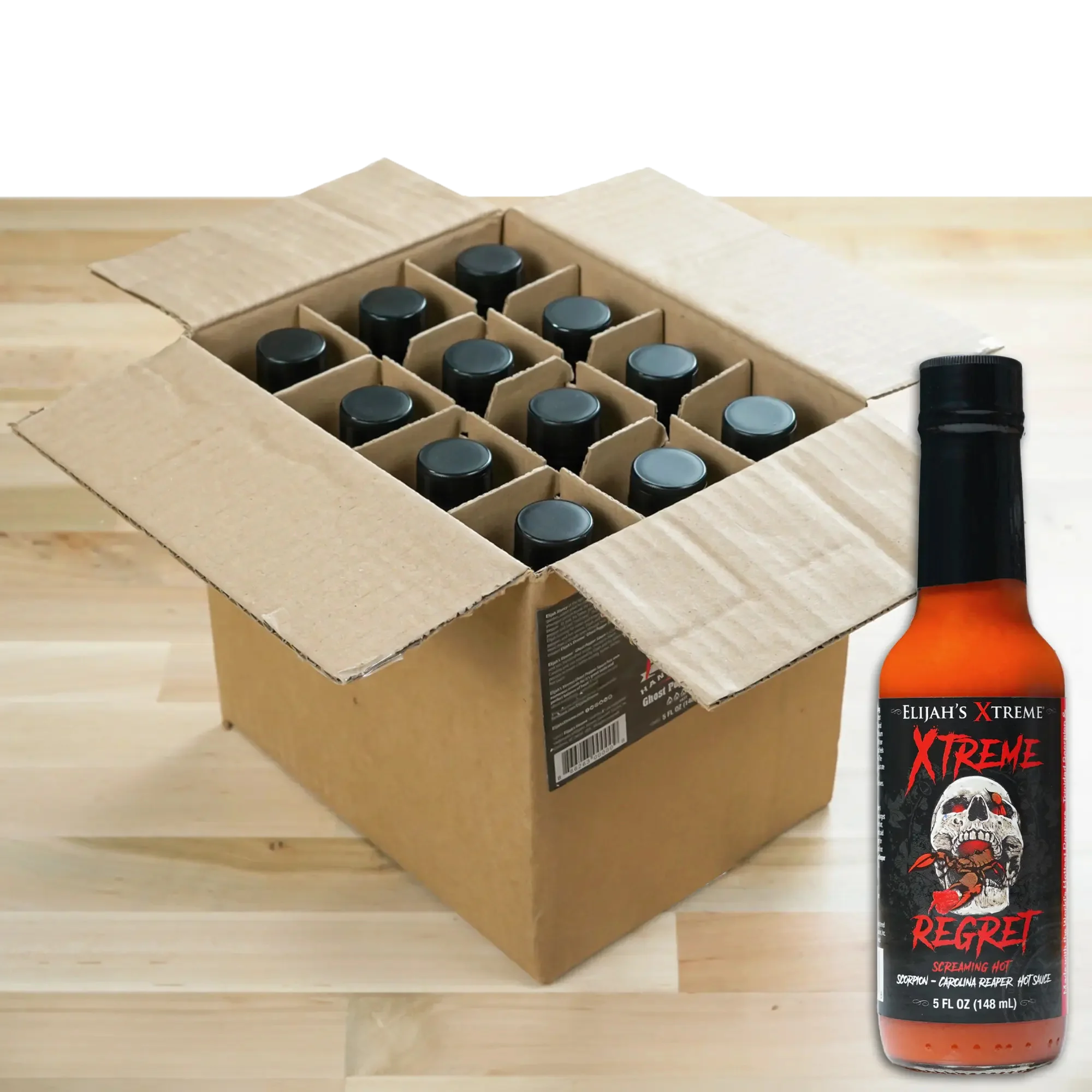 Carolina Reaper Hot Sauce 12-Pack | Xtreme Regret Bulk Case