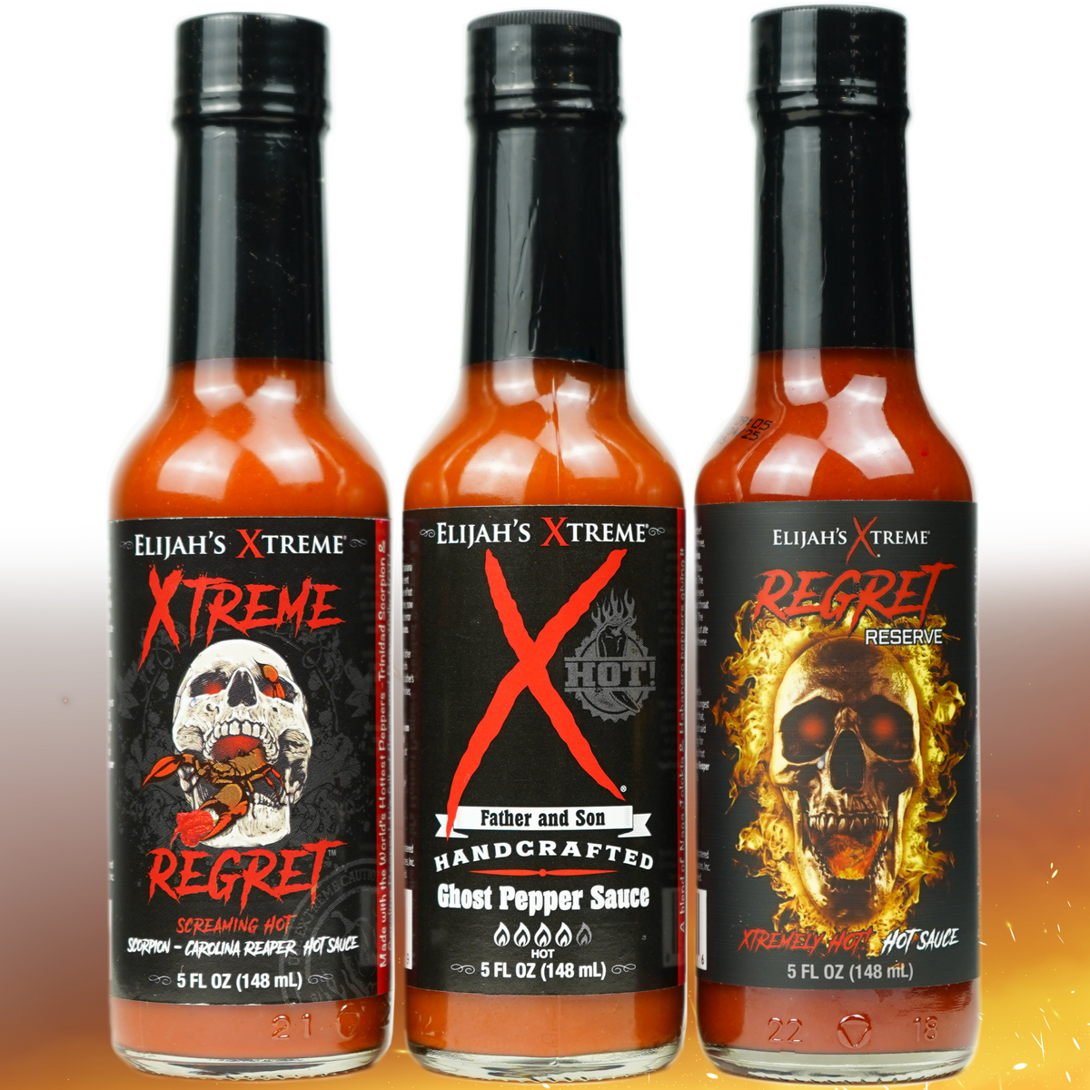 Worlds Hottest Xtreme Trio 20 Hottest Hot Sauce Variety Pack Elijahs Xtreme® 8692