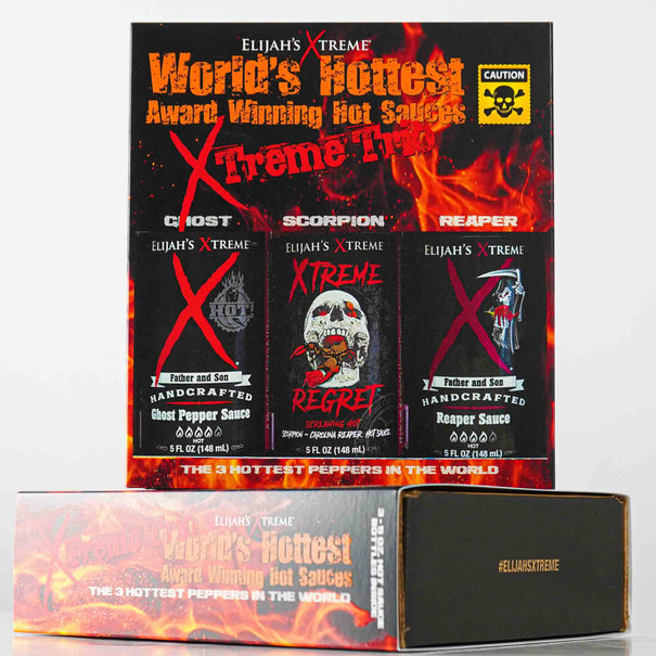 WORLDS HOTTEST XTREME TRIO HOT SAUCE VARIETY PACK Hot Sauce Elijah's Xtreme
