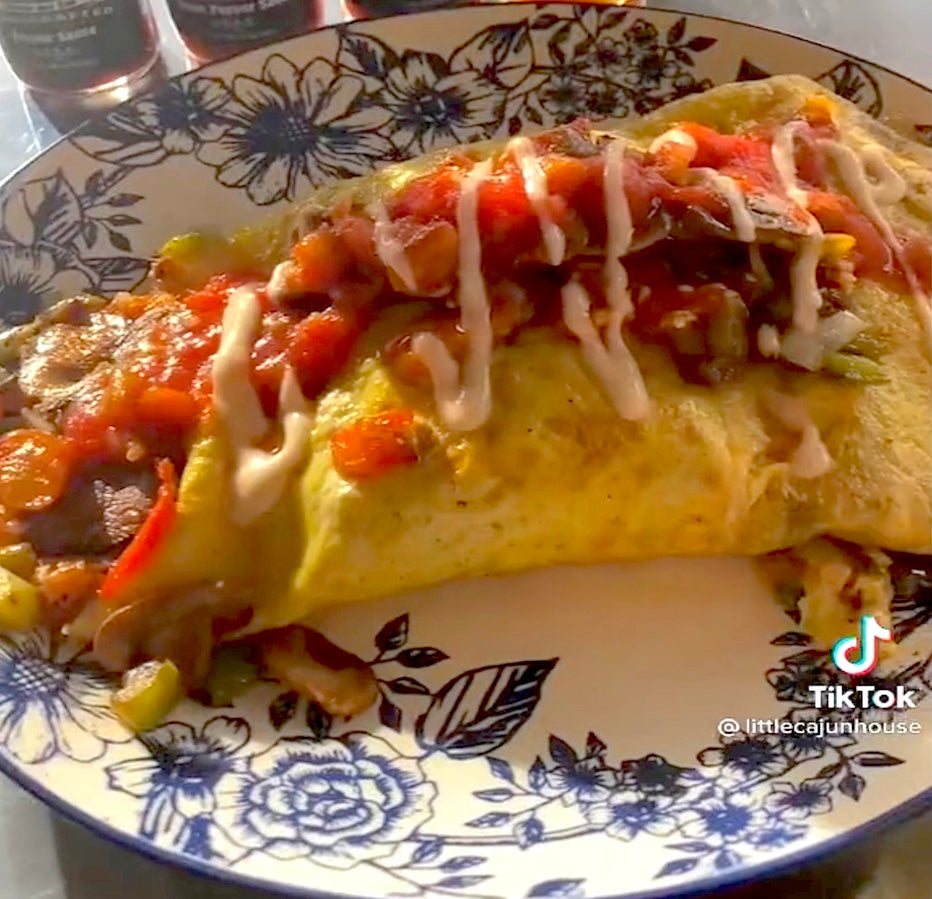 Roasted Pepper Steak Omelet Recipe | Elijah's Xtreme