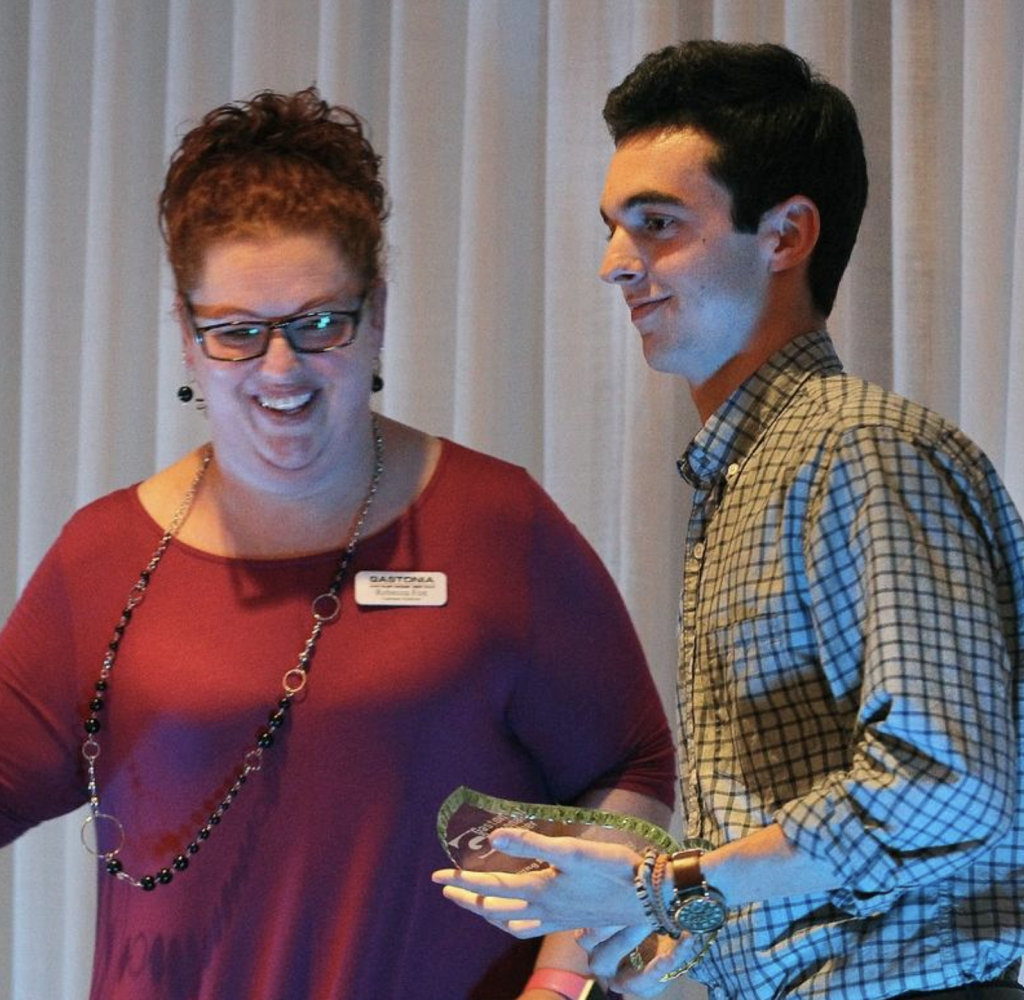 Elijah's Xtreme winning an award at Gaston Chamber