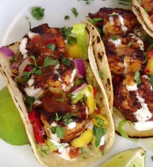 Pineapple-Mango Shrimp Tacos Recipe 