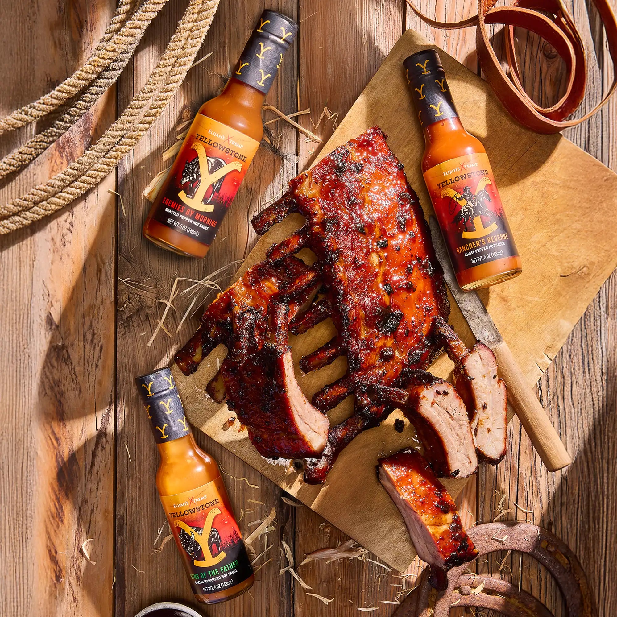 Yellowstone Hot Sauce Variety Pack 4 Bottles Hot Sauce Elijah's Xtreme