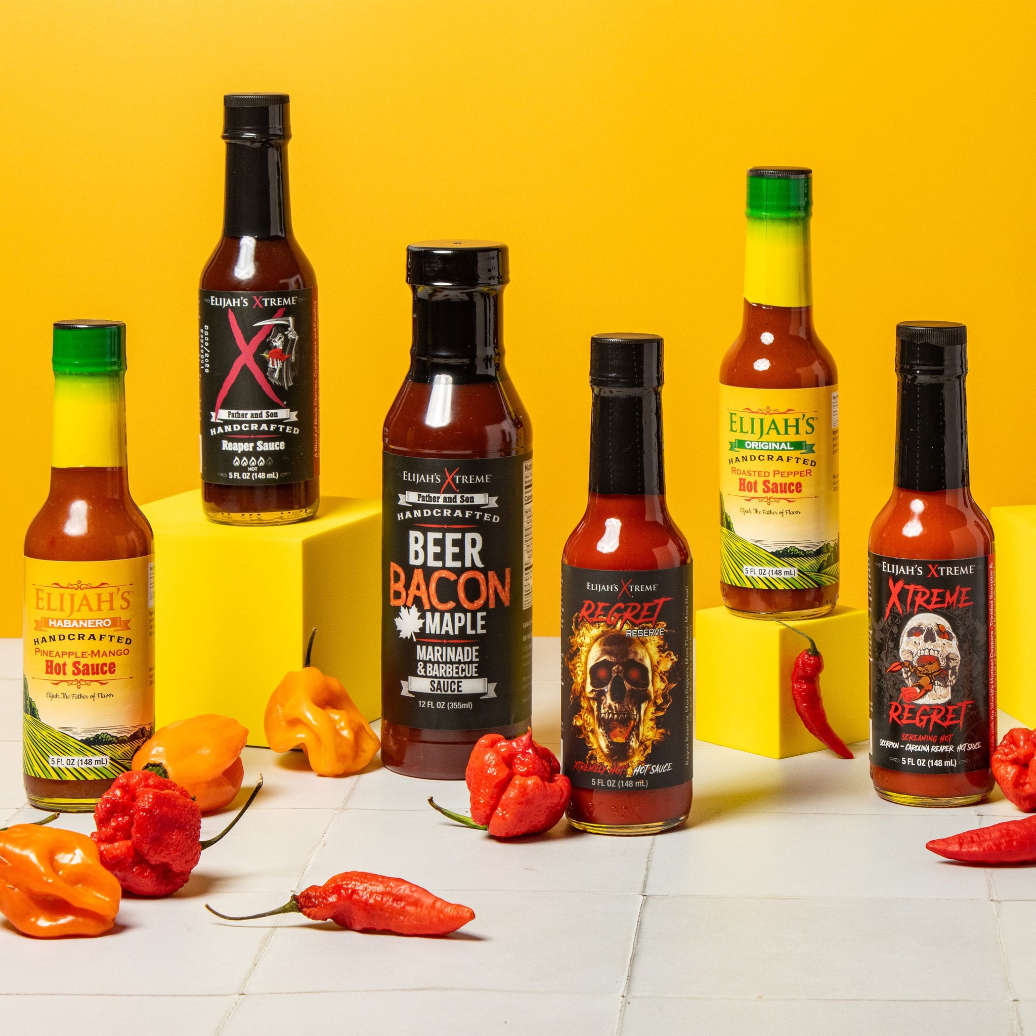 Entire Sauce Collection + Hot Honey Hot Sauce Elijah's Xtreme