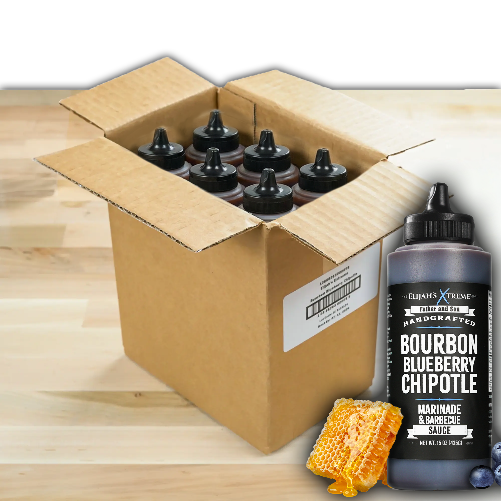 Bourbon Blueberry Chipotle BBQ Sauce (6 pk Case)