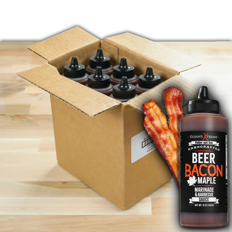 Beer Bacon Maple BBQ Sauce (6 pk Case) BBQ Sauce Elijah's Xtreme