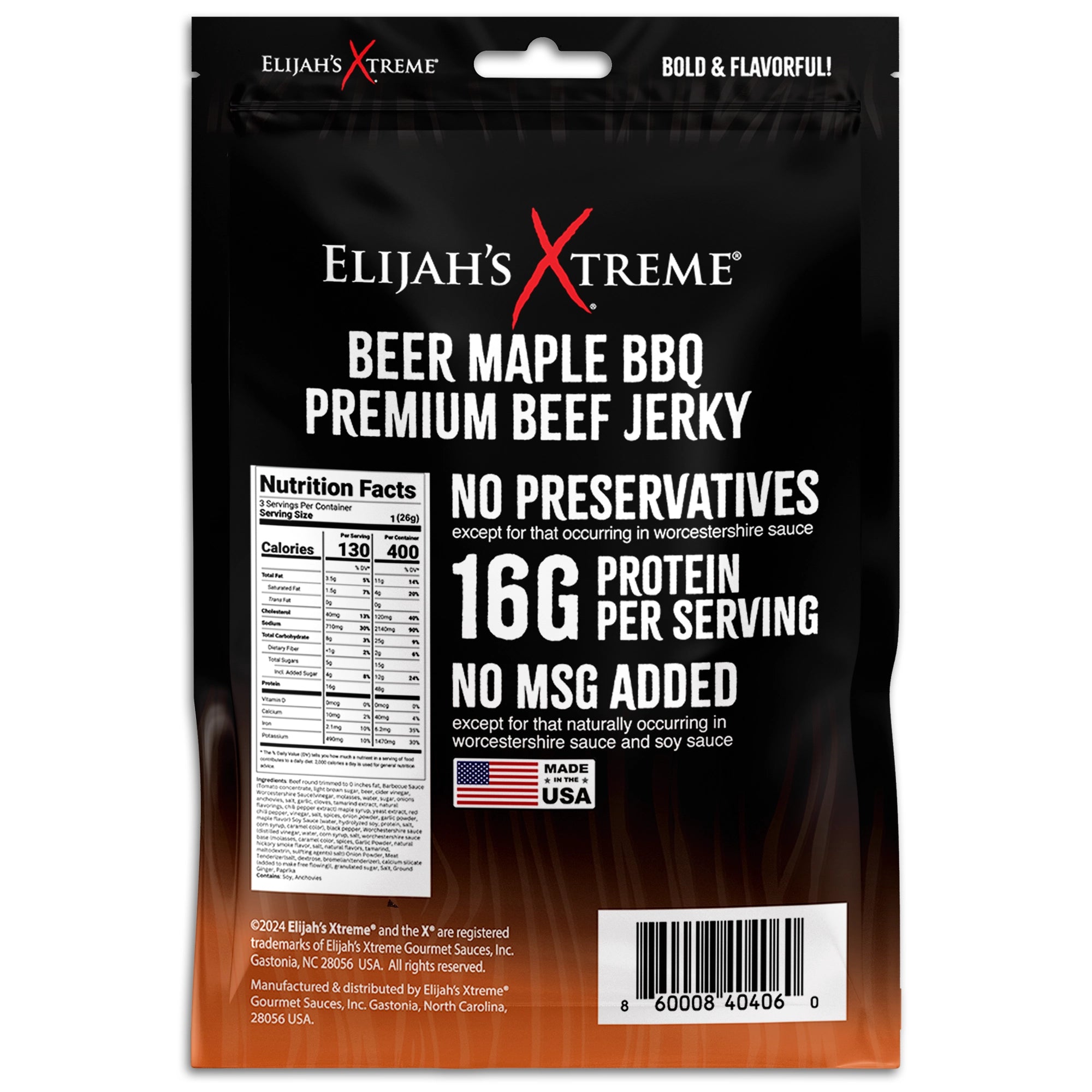 Elijah’s Xtreme Beef Jerky Bulk Trio - 6 bags of Each Flavor, 18 bags total (3lbs) Beef Jerky Elijah's Xtreme