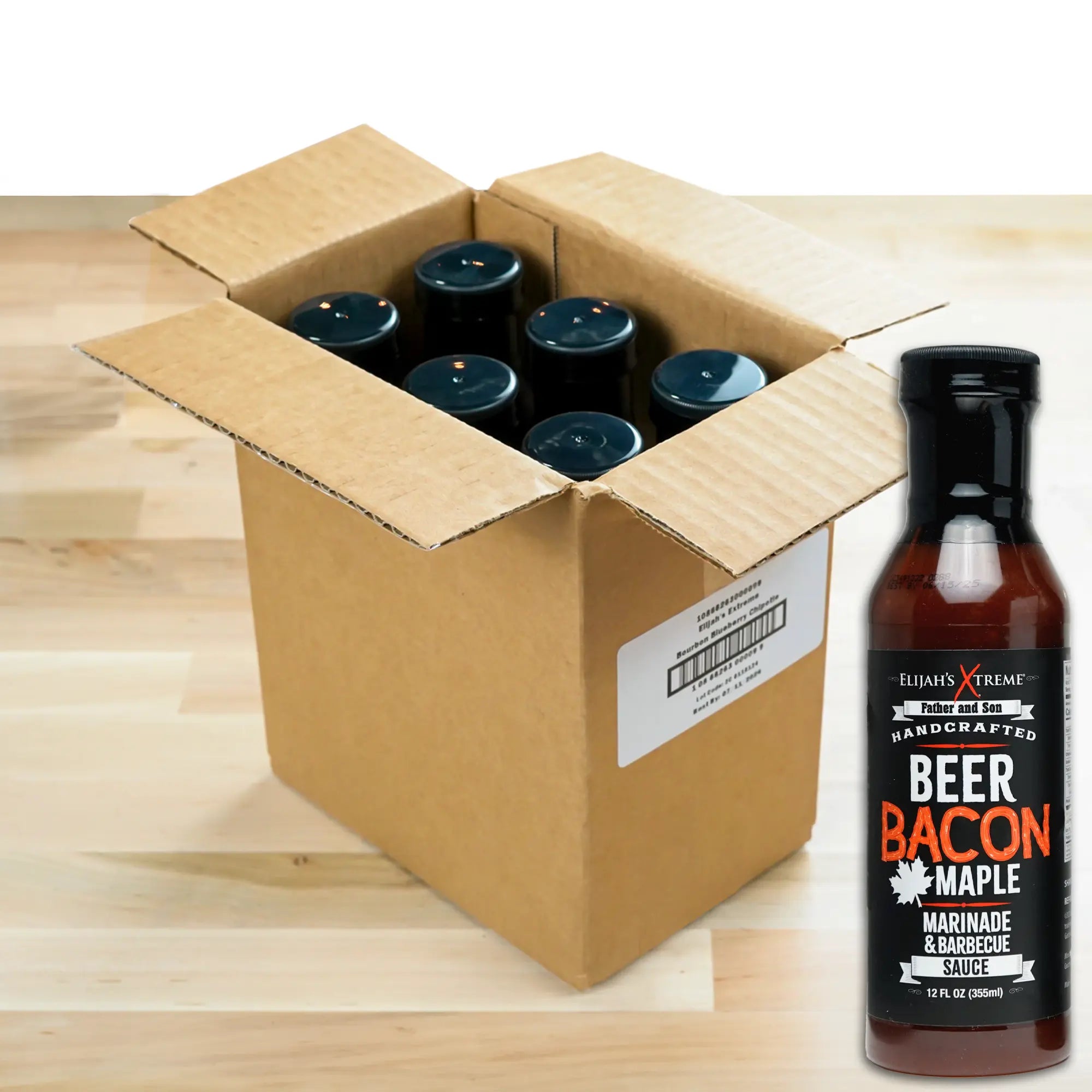 Beer Bacon Maple BBQ Sauce (6 pk Case) BBQ Sauce Elijah's Xtreme