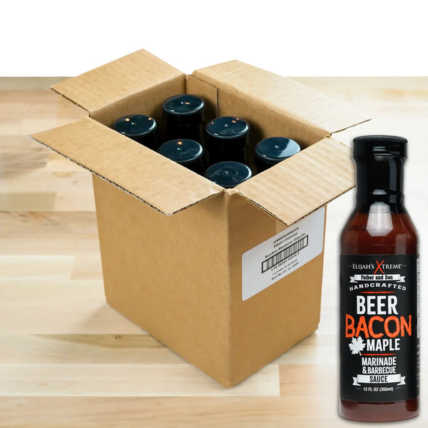 Beer Bacon Maple BBQ Sauce (6 pk Case) BBQ Sauce Elijah's Xtreme
