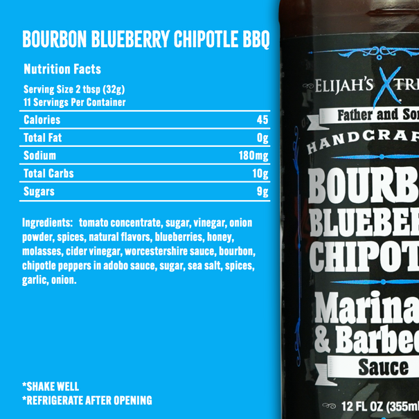 Bourbon Blueberry Chipotle BBQ Sauce & Marinade