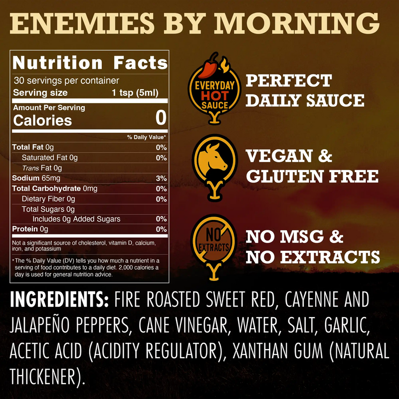 Enemies by Morning (Roasted Jalapeño) Hot Sauce Elijah's Xtreme