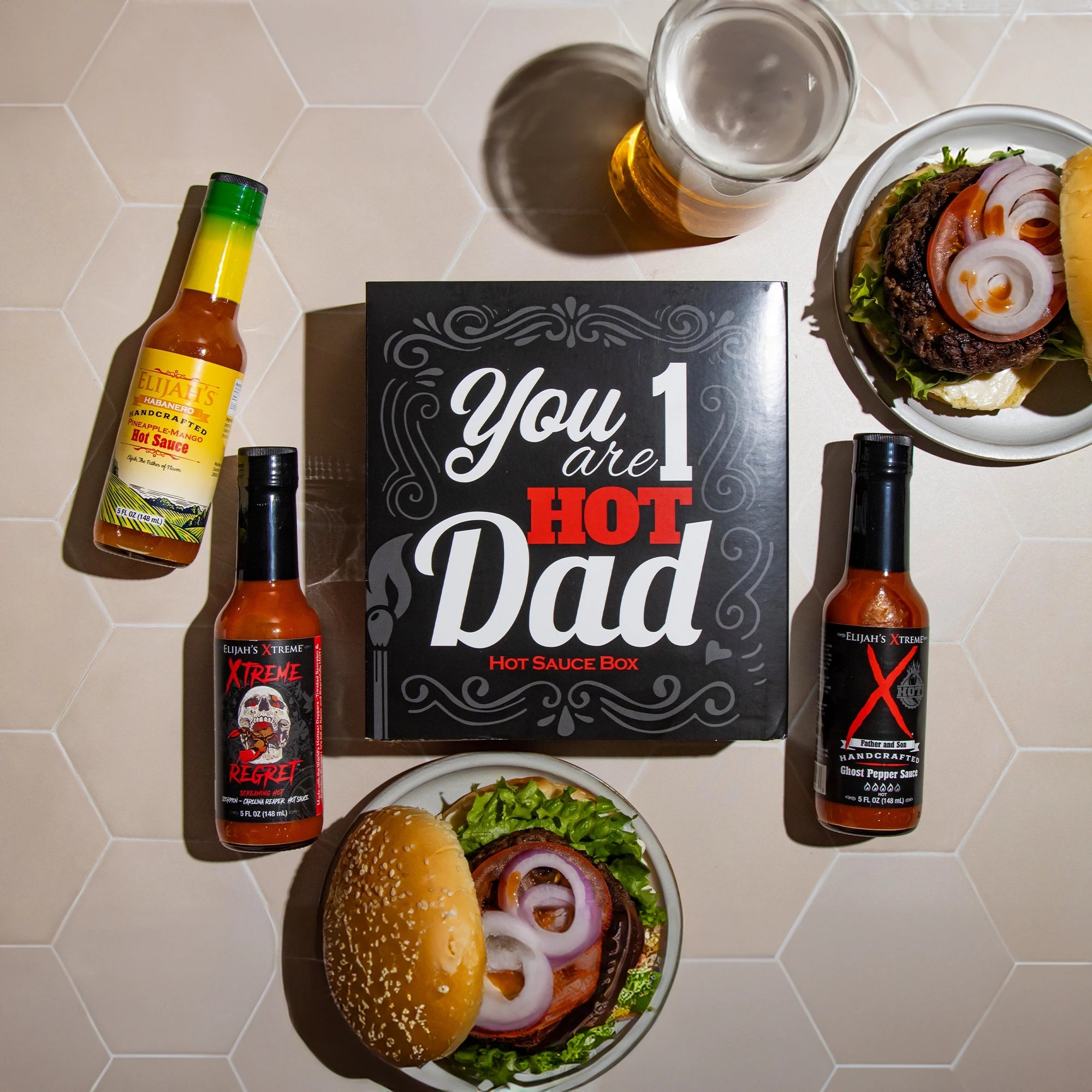 #1 HOT DAD HOT SAUCE GIFT SET (3 Bottles) Hot Sauce Elijah's Xtreme