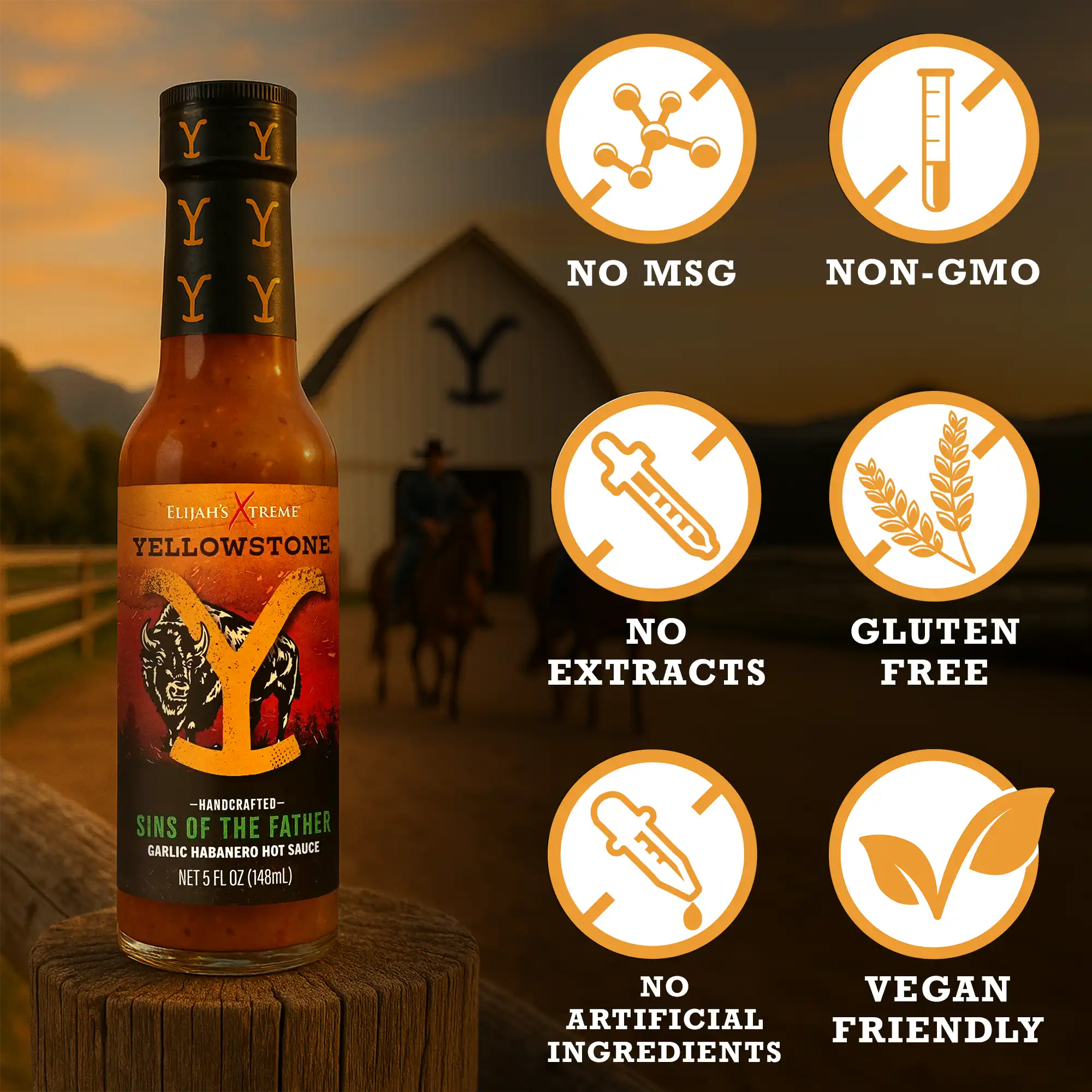 Sins of the Father (Garlic Habanero) Hot Sauce Elijah's Xtreme