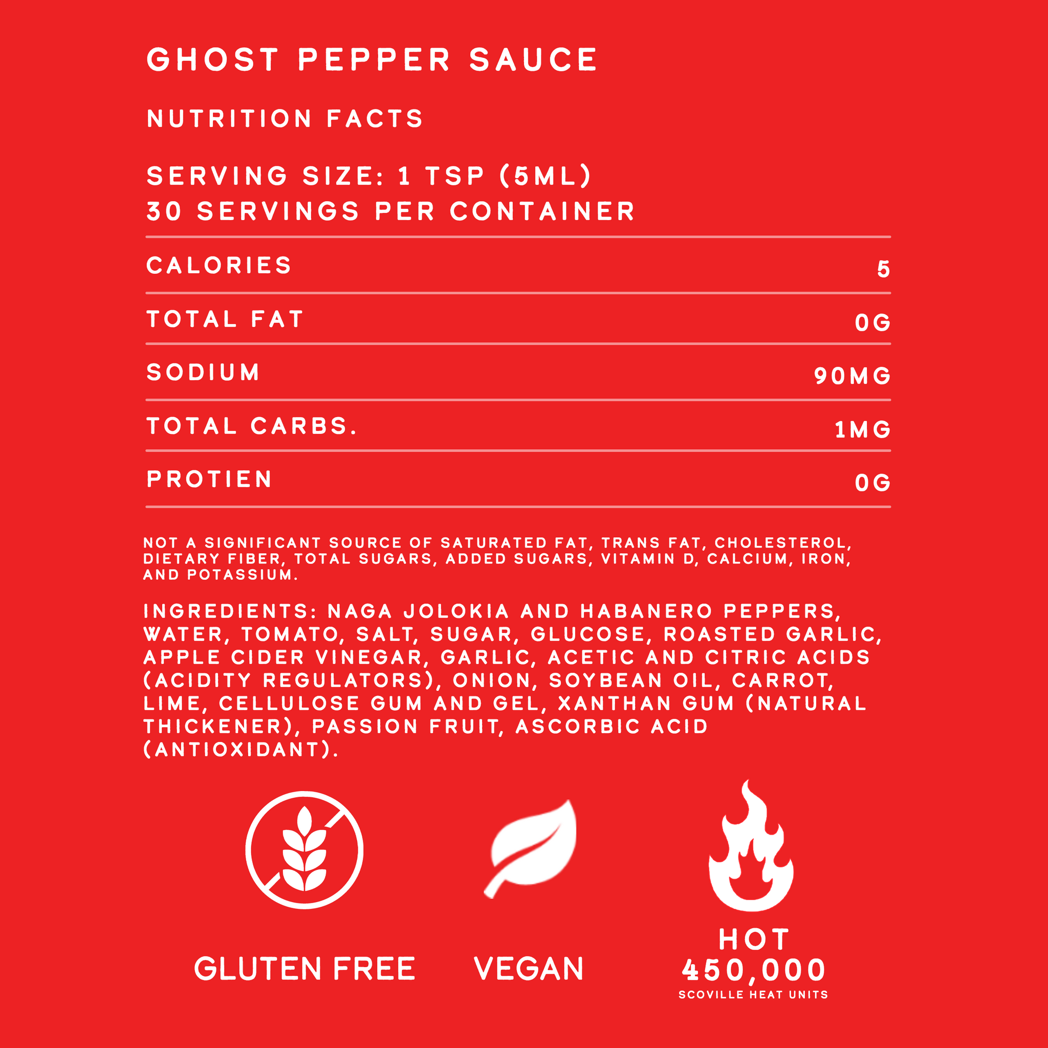Ghost Pepper Hot Sauce (12 pk Case)