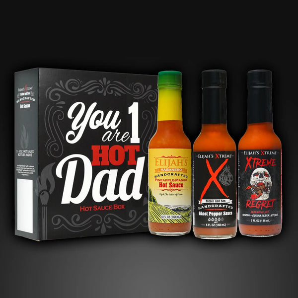 #1 HOT DAD HOT SAUCE GIFT SET (3 Bottles) Hot Sauce Elijah's Xtreme