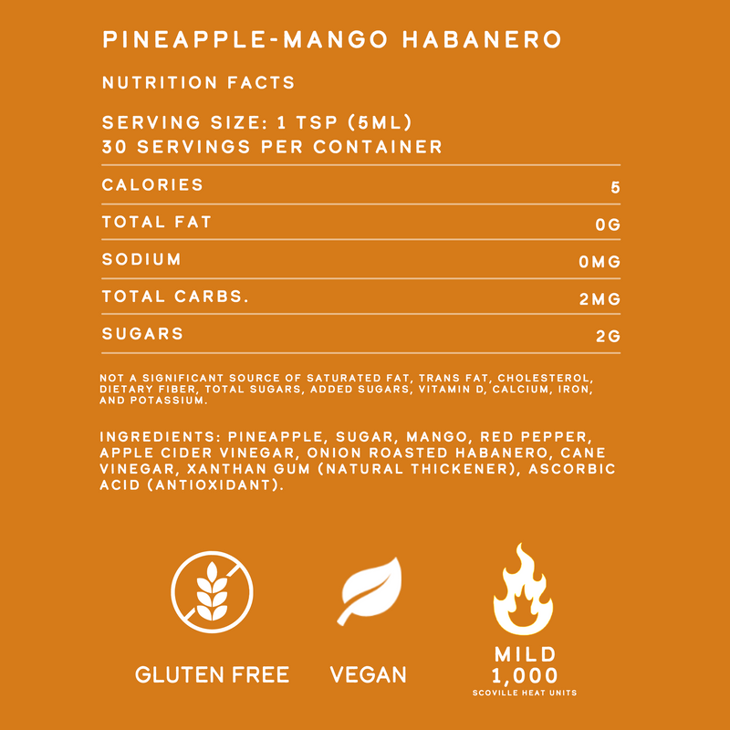 Pineapple Mango Habanero Hot Sauce (12 pk Case) Hot Sauce Elijah's Xtreme