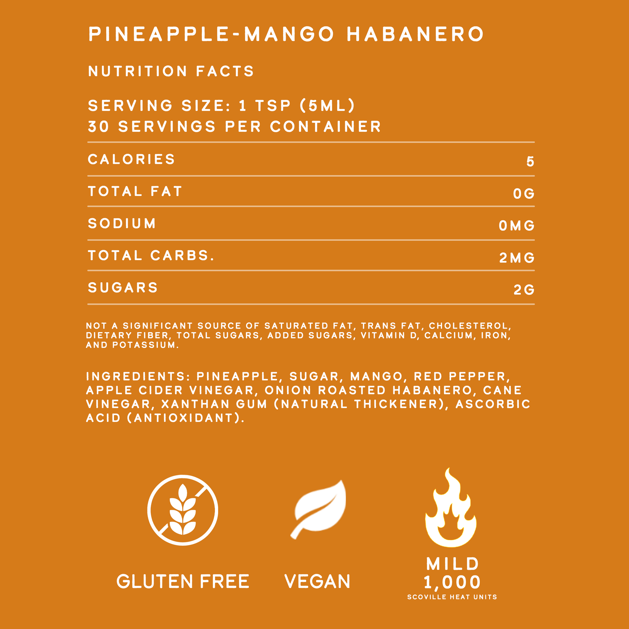 Pineapple Mango Habanero Hot Sauce (12 pk Case)