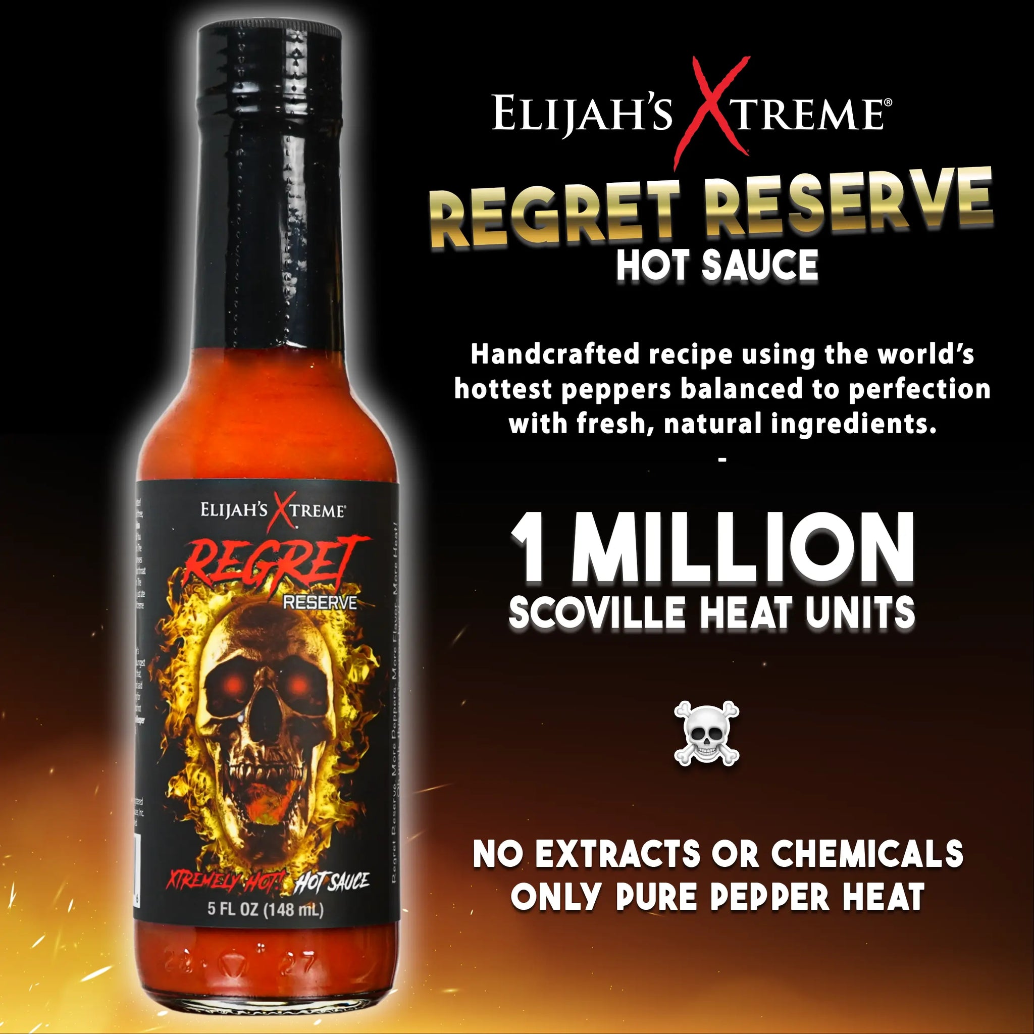 REGRET 𝘙𝘌𝘚𝘌𝘙𝘝𝘌 HOT SAUCE Hot Sauce Elijah's Xtreme