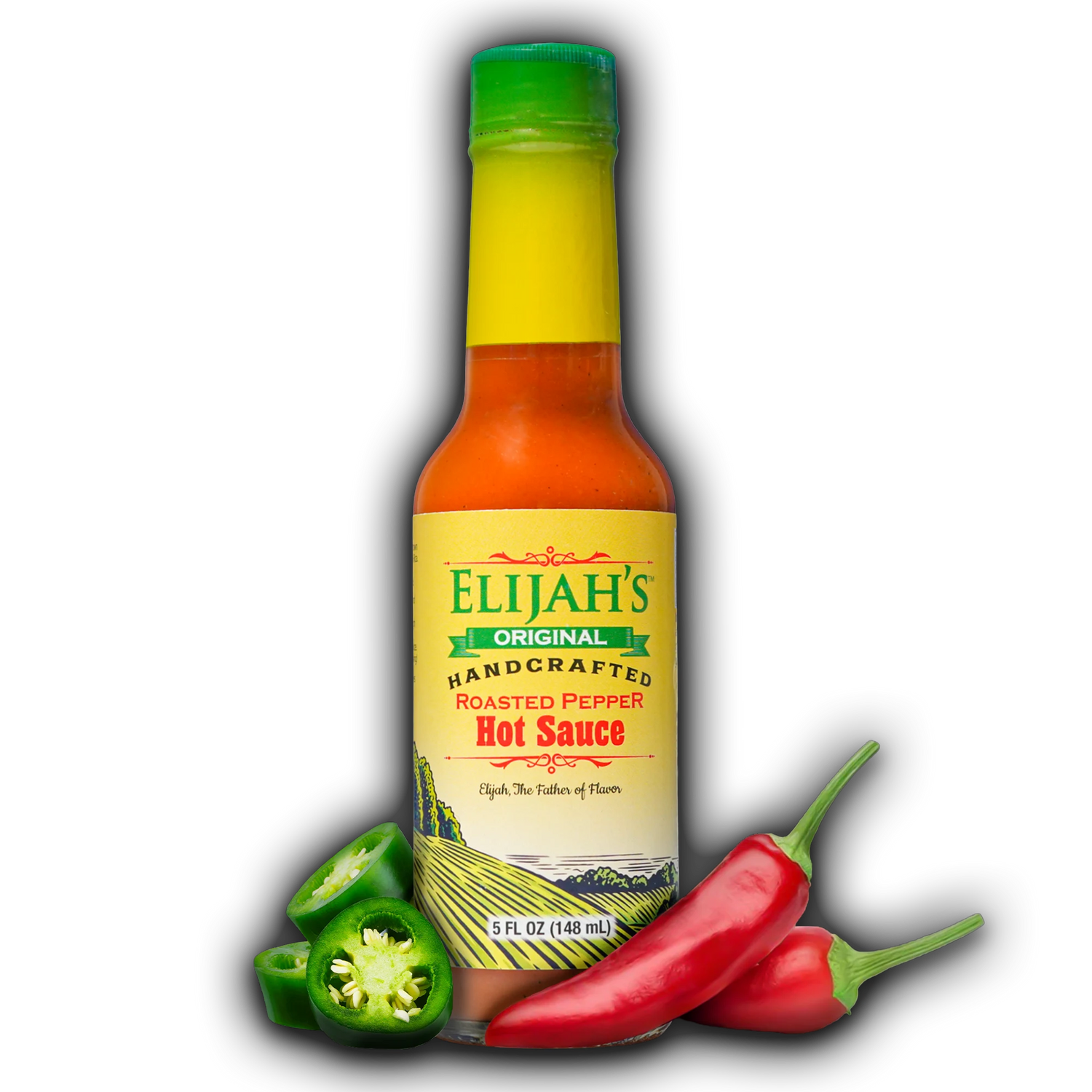 Roasted Cayenne & Jalapeño Pepper Sauce Hot Sauce Elijah's Xtreme