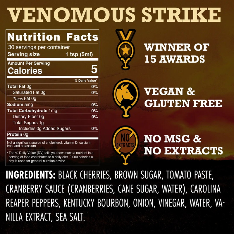 Venomous Strike (Reaper Hot Sauce) Hot Sauce Elijah's Xtreme