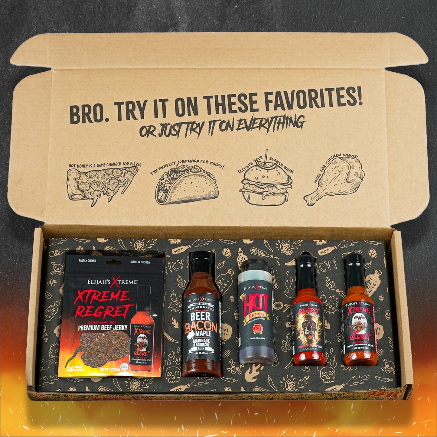 Xtreme Spicy Bro Box Ultimate Men's Snack Box Variety Pack