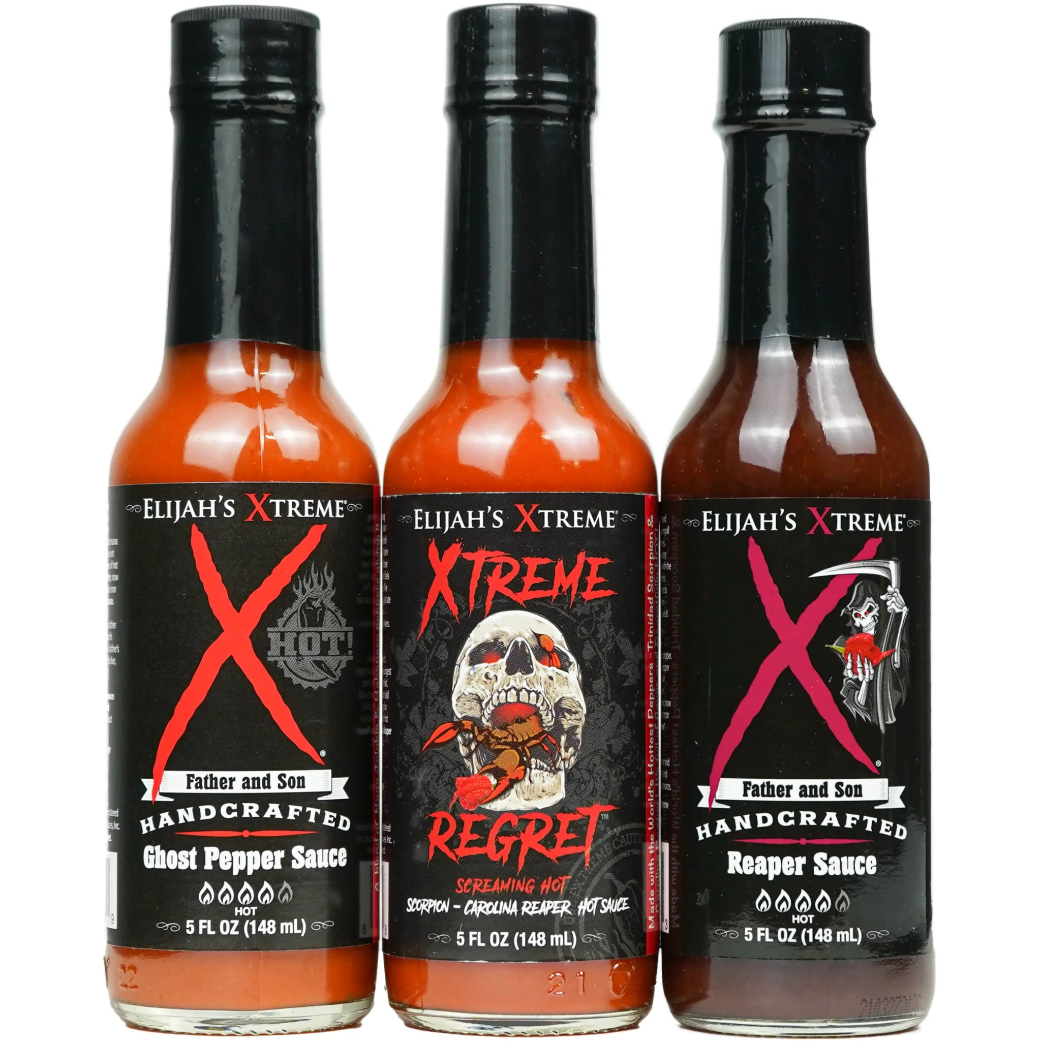 WORLDS HOTTEST XTREME TRIO HOT SAUCE VARIETY PACK Hot Sauce Elijah's Xtreme