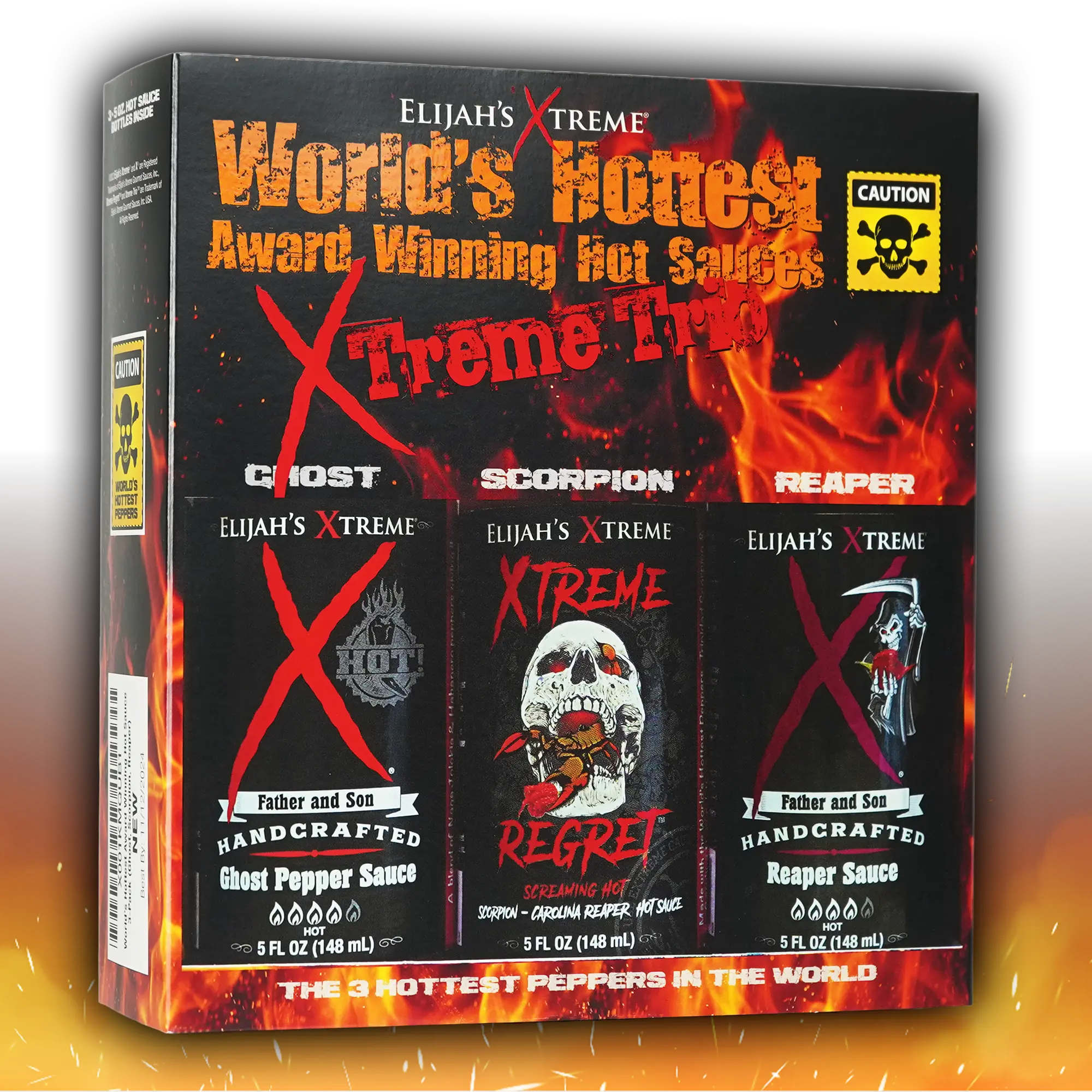 WORLDS HOTTEST XTREME TRIO HOT SAUCE VARIETY PACK