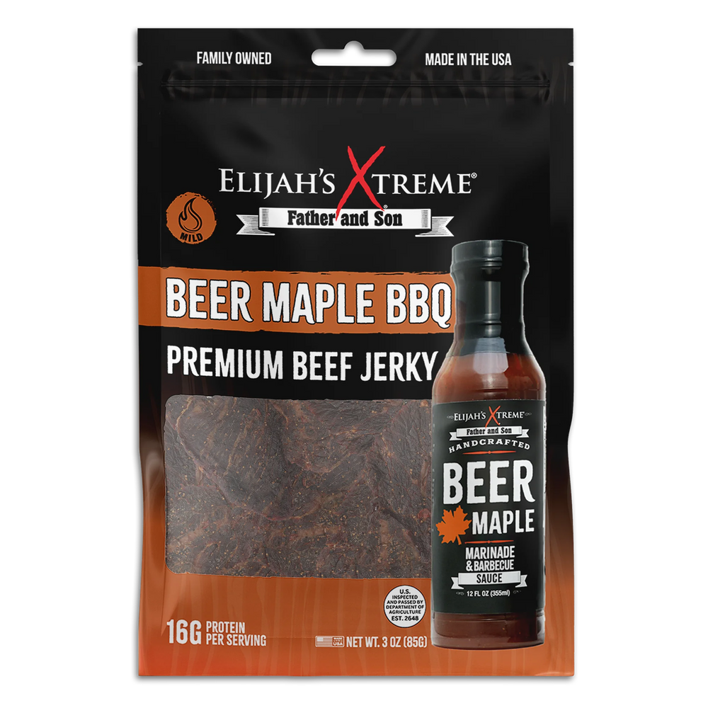 Beer Maple BBQ Beef Jerky Beef Jerky Elijah's Xtreme