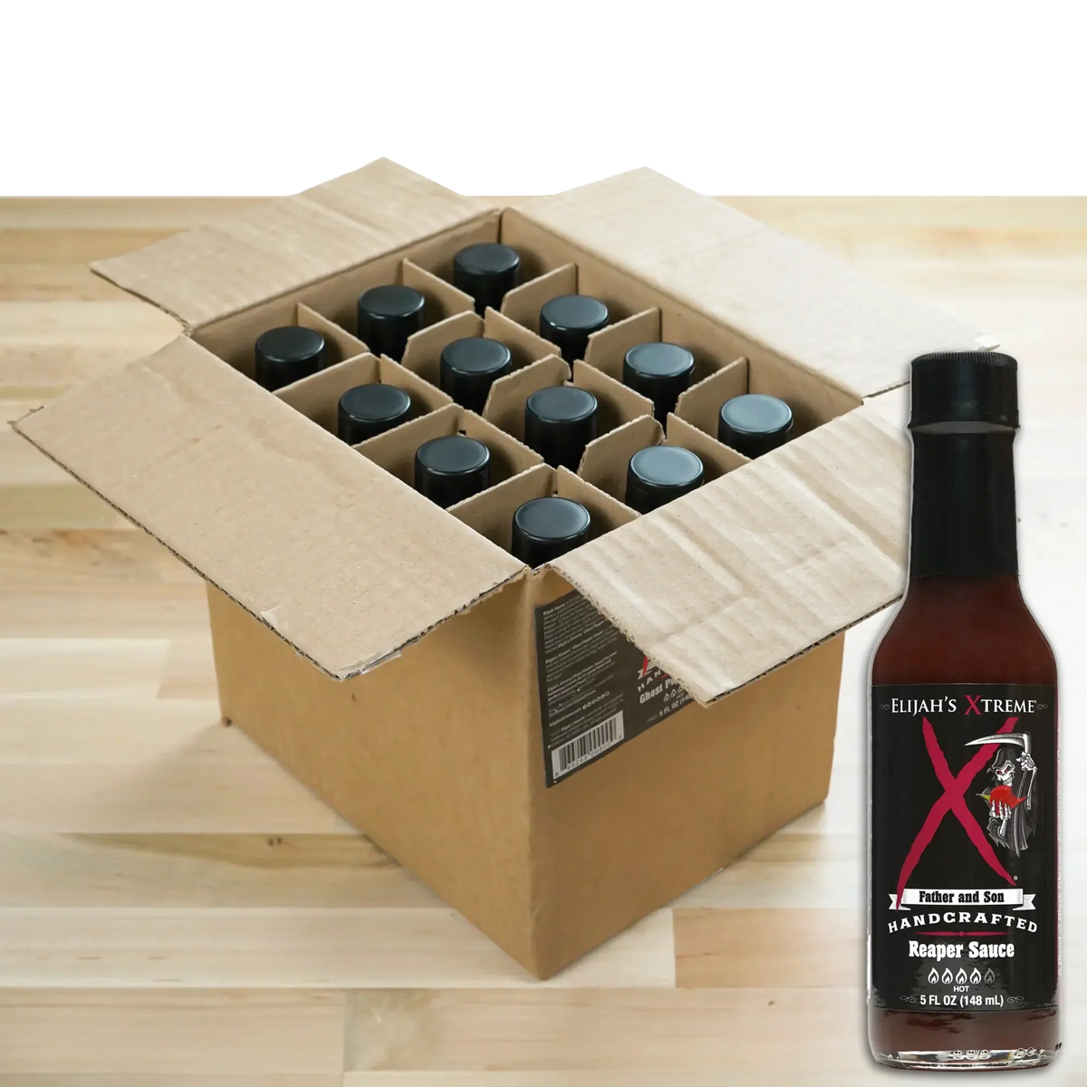 Carolina Reaper Hot Sauce 12-Pack | 15x Award Bulk Case – Elijah's