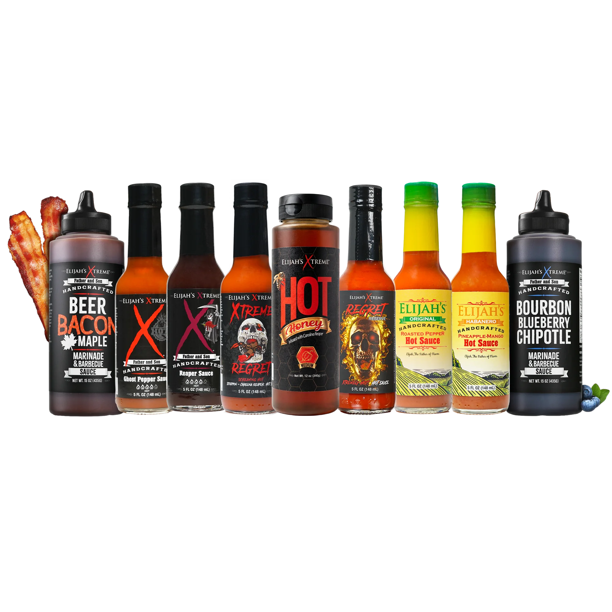 The Entire Sauce Collection Hot Sauce Elijah's Xtreme