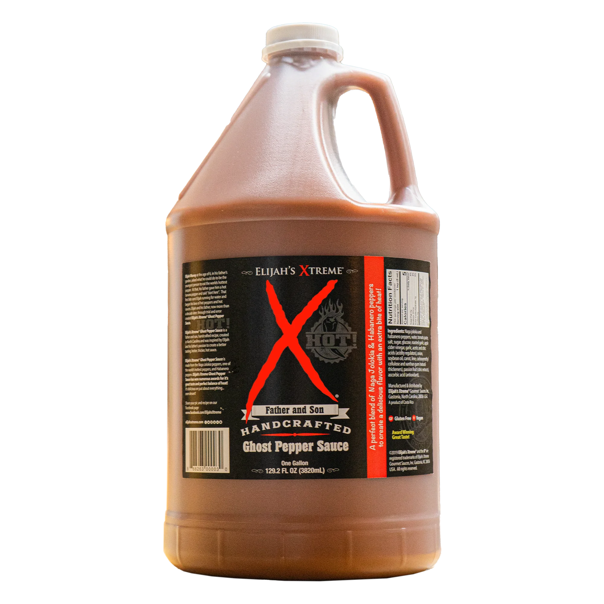 Ghost Pepper Hot Sauce Gallon (128oz) Hot Sauce Elijah's Xtreme