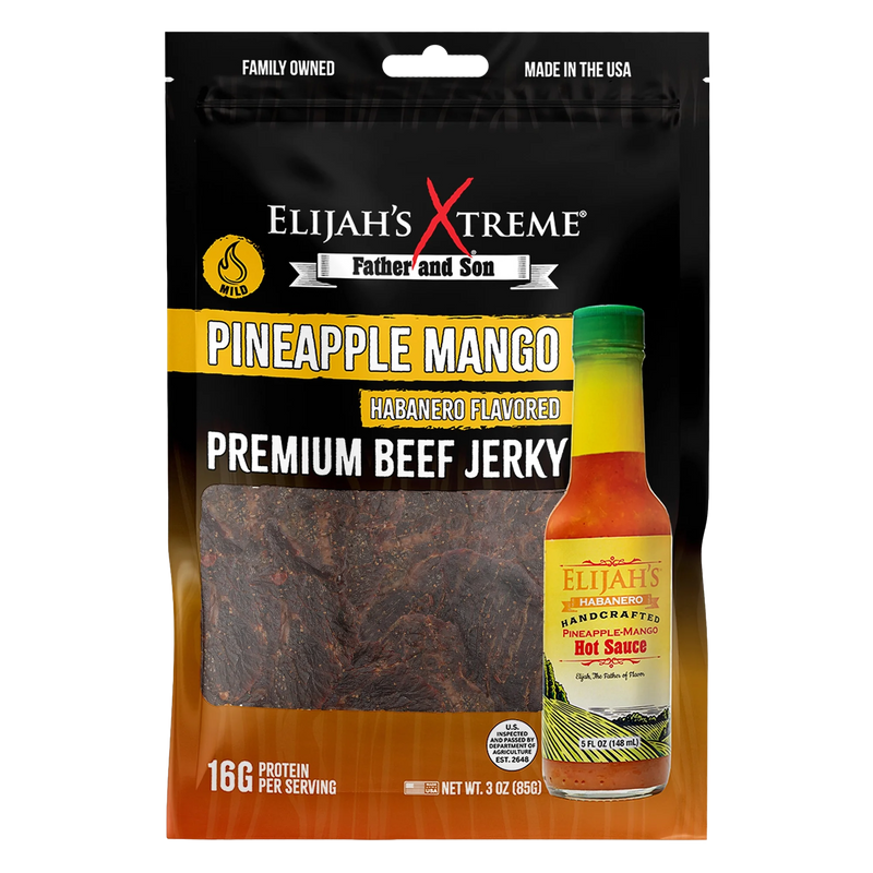 Pineapple-Mango Habanero Beef Jerky Beef Jerky Elijah's Xtreme