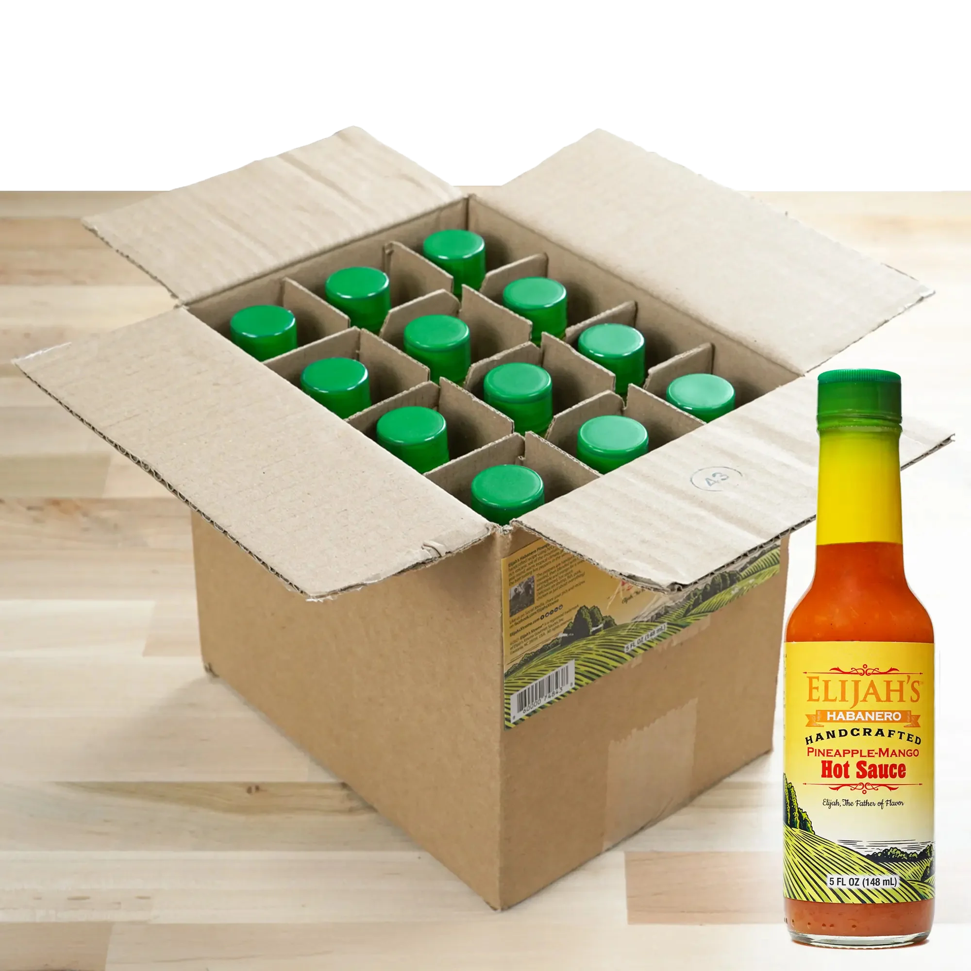 Pineapple Mango Habanero Hot Sauce (12 pk Case) Hot Sauce Elijah's Xtreme