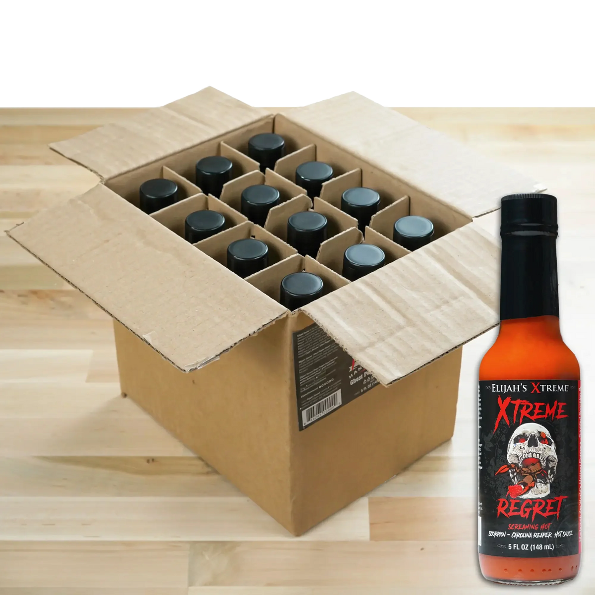 Carolina Reaper Hot Sauce 12-Pack | Xtreme Regret Bulk Case