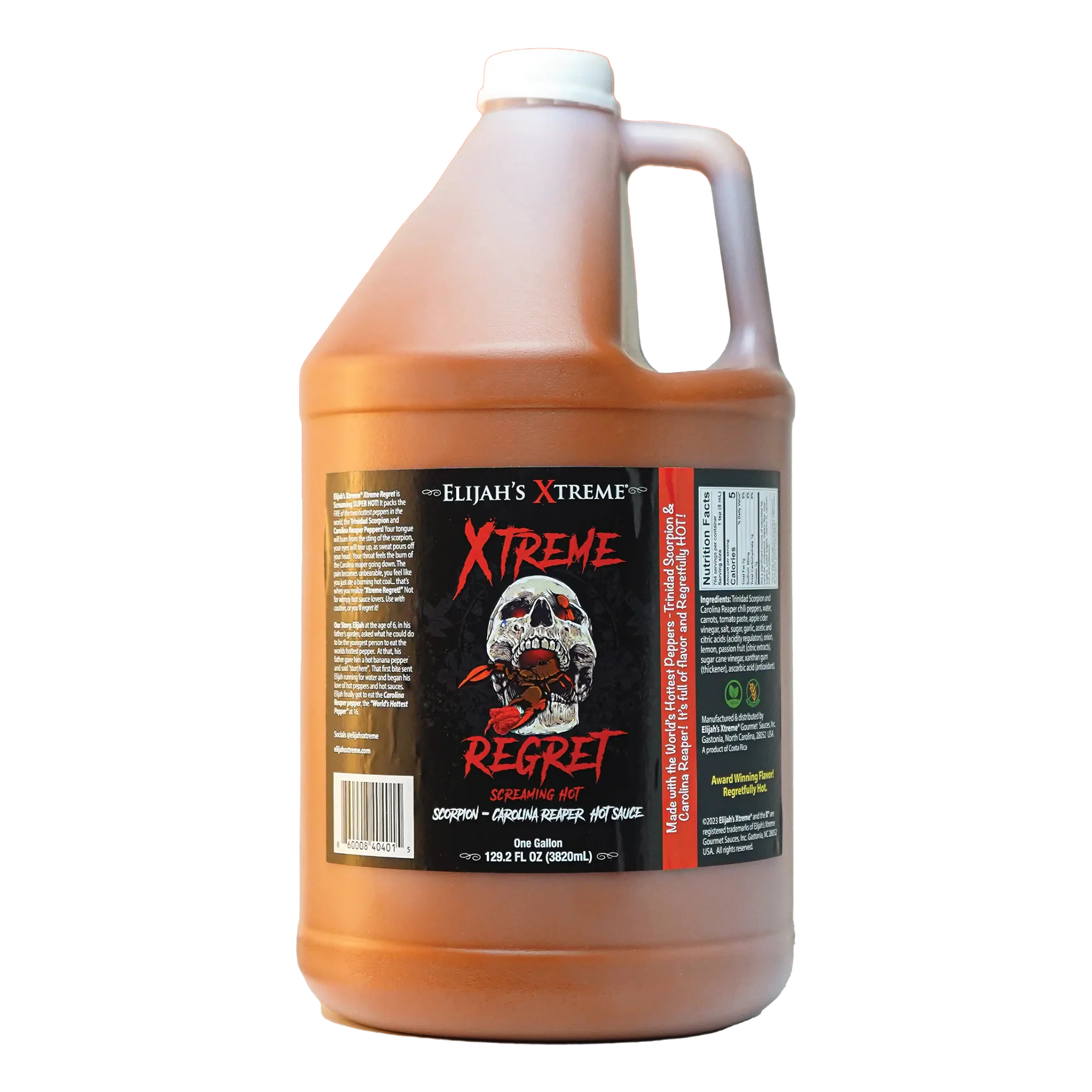 Xtreme Regret Hot Sauce Gallon (128oz) Hot Sauce Elijah's Xtreme