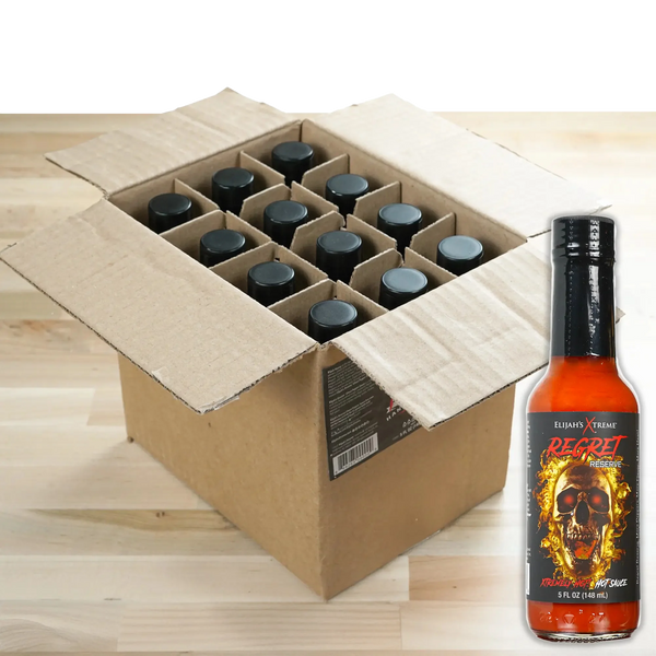 Regret Reserve 12-Pack | Hottest Hot Sauce Bulk Case – Elijah's Xtreme